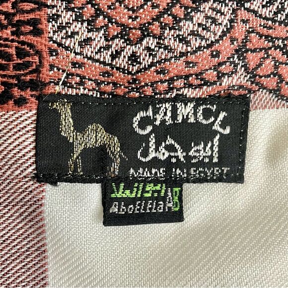 AboElela Abugazala Woven Egyptian Bohemian Wrap Scarf Camel Throw 42”x72” - Picture 3 of 7